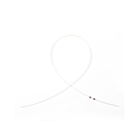 Rounded tipped rodent jugular vein catheter with beads at 2.6 and 3cm from the tip