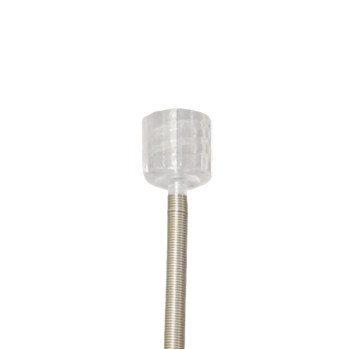 Male Luer Spring Tether with catheter to fit 23G swivel